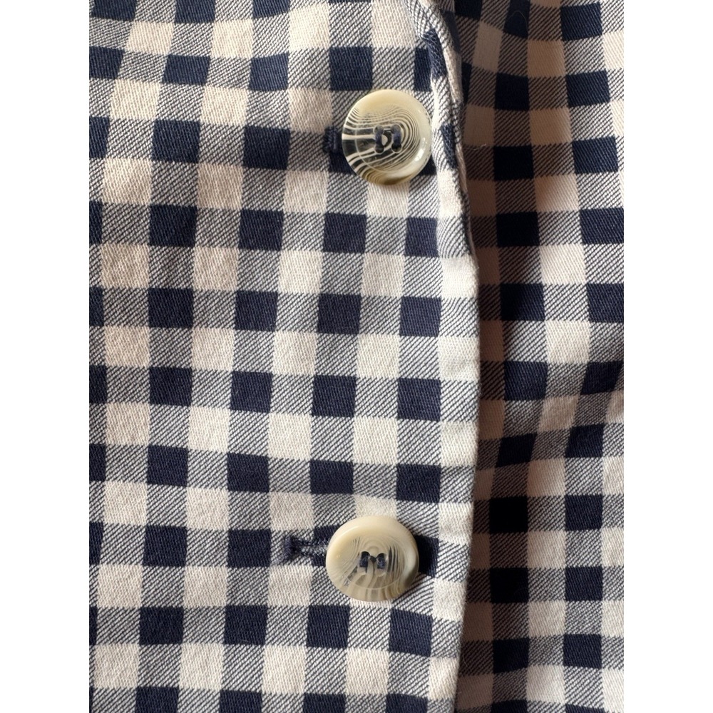 Chadwick's Of Boston Blue White Gingham Woman's Blazer Size 18 Lined 2 Buttons - Picture 7 of 12